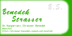 benedek strasser business card